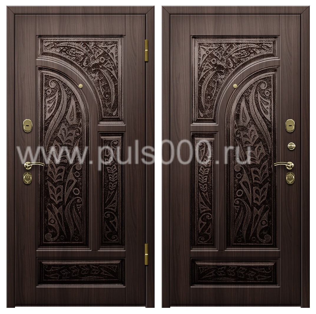 Темная квартирная дверь с шумоизоляцией PR-1028, цена 67 500 руб. Темная квартирная дверь с шумоизоляцией PR-1028, цена 67 500 руб.